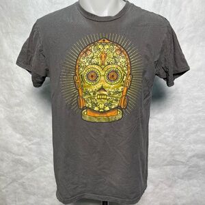 Mens Disneyland Walt Disney Star Wars Day Of The Dead Sugar Skull C3PO Size M